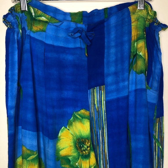 Jams World Vintage Floral Drawstring Pants Large - Picture 2 of 6